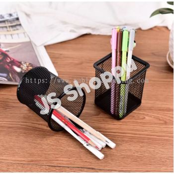 Square / Round Metal Pen / Pencil Holder / Stationery / Office Supplies / Desktop Storage Holder