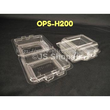 Kuih Container OPS-H200 / Disposable Plastic Clear Bakery Container (100pcs+-) / Sushi 2 pcs / OPS H200 / Sushi box