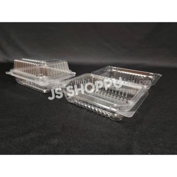 OPS-C46 - Plastic Tray (50pcs卤) Bakery Disposable Plastic Clear Food Box / Bekas Makanan / OPC46/ C46