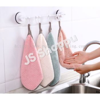 Hanging Double-Sided Cleaning Wipe Towel Rag Kain Lap Dapur 菠萝纹格双面抹布