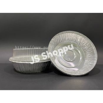 3427-P Aluminium Foil Tray with Clear Lid (5 sets 卤) / Bulat / Round / Foil Tray 3427 - P