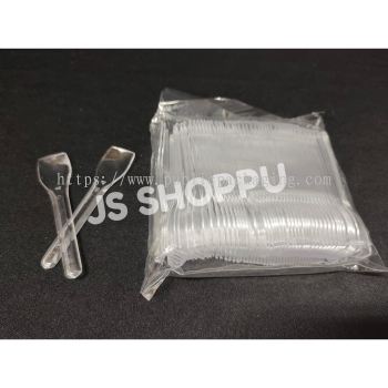 Dessert / Ice Cream Spoon - Transparent [ 100pcs卤 ] Disposable Plastic Cutlery