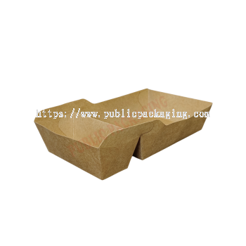 Paper Tray (2 Compartment) / Paper Tray with Sauce Compartment (50 pcs±)