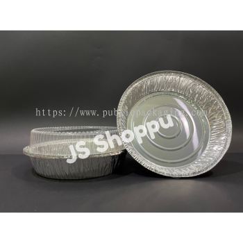 3417-P Aluminium Foil Tray with Clear Lid (5 sets 卤) / Bulat / Round / Foil Tray 3417 - P