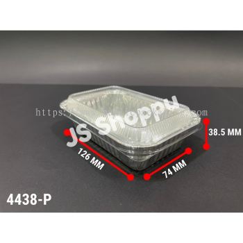 4438-P Aluminium Foil Tray with Clear Lid (5 sets 卤) / Bulat / Round / Foil Tray 4438 - P