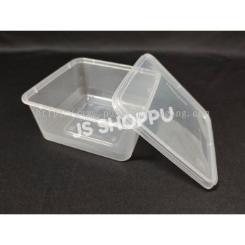 SQ1500 Square Plastic Disposable Food Container (50pcs+-)