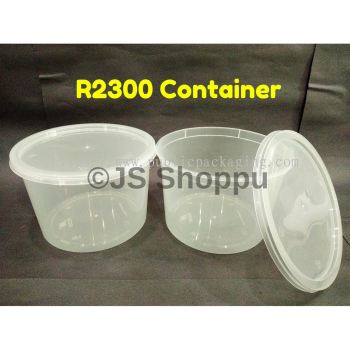 R2300 Round Disposable Plastic Food Container (25pcs+- )