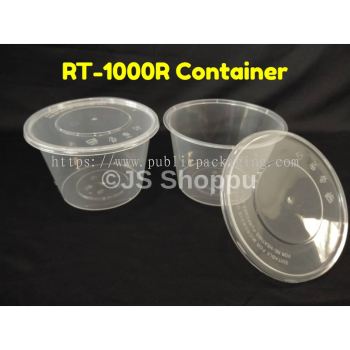 1000ml (RT-1000R) Round Disposable Plastic Food Container (50pcs+- ) 1000ml / 1000 / 1000 ml