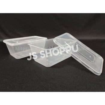 1000ml Rectangular Plastic Disposable Food Container (50pcs+-)/ 1000ml / 1000 / 1000 ml