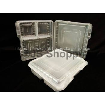 3 Compartment Lunch Box (50pcs卤) STP CA253C / Disposable PP Lunch Box / Kotak Nasi