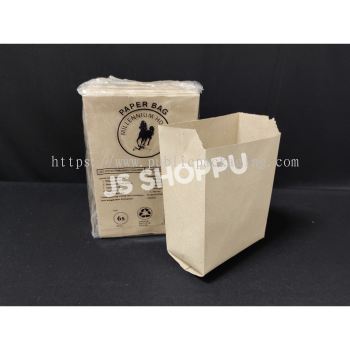 6S Paper Bag (100pcs+-) / Beg Kertas Coklat / Goodies Bag / Gift Bag