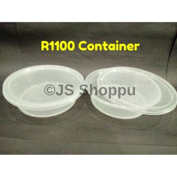 R1100 Round Disposable Plastic Food Container (25pcs+- )