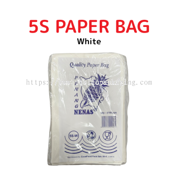 5S Paper Bag Brown White (100pcs±)