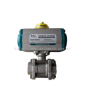 Pneumatic Actuator with Stainless Steel Ball Valve