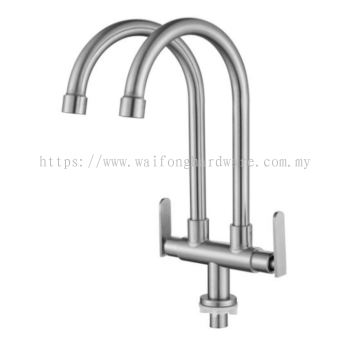 RSS8DPL S/Steel 304 Double Pillar Sink Tap