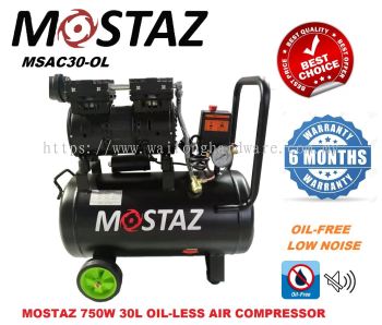 MOSTAZ OIL FREE AIR COMPRESSOR 750W 30L