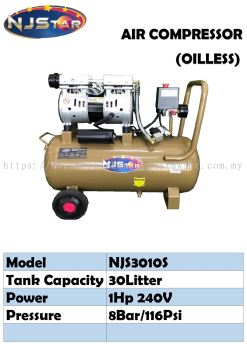 NJSTAR AIR COMPRESSOR NJS3010S(OIL LESS)