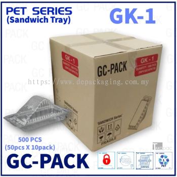 GK-1 Sandwich Box With Lock - Dome Bottom (10pkts/ctn)