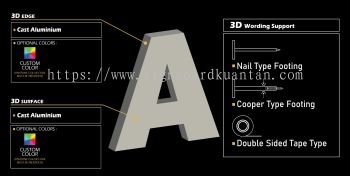 3D ALUMINIUM LETTERING