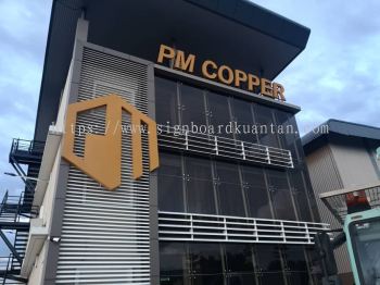 PM COPPER ALUMINIUM BIG 3D BOX UP LETTERING SIGNAGE AT KUANTAN