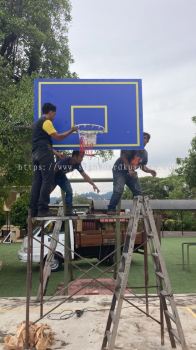 BASKETBALL BOARD ACRYLIC BOARD SIGNAGE SIGNBOARD AT GEBENG