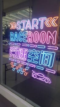 RACEROOM LED NEON SIGNAGE SIGNBOARD AT TERENGGANU 