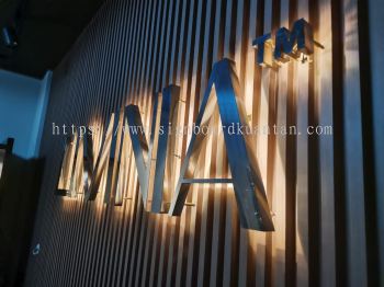 LIVINIA 3D LED STAINLESS STEEL BACKLIT SIGNAGE SIGNBOARD AT KARAK 