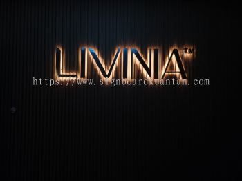 LIVINIA 3D LED STAINLESS STEEL BACKLIT SIGNAGE SIGNBOARD AT KARAK 