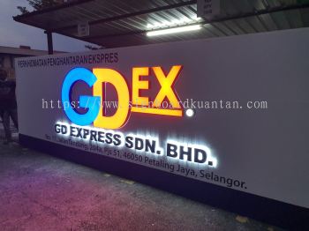 GDEX OUTDOOR 3D LED FRONTLIT & BACKLIT SIGNAGE SIGNBOARD AT GAMBANG