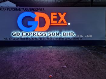 GDEX OUTDOOR 3D LED FRONTLIT & BACKLIT SIGNAGE SIGNBOARD AT GAMBANG