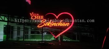 VILLA CHEE SEKINCHAN ALUMINIUM BIG 3D BOX UP LETTERING SIGANGE SIGNBOARD AT PAHANG TERENGGANU