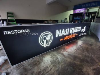 RESTORAN NASI KUKUS LIGHTBOX SIGNBOARD AT TERENGGANU KAMPUNG GEMIA