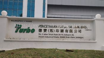 TURBO STAINLESS STEEL SILVER 3D BOX UP SIGNAGE SIGNBOARD AT SEMAMBU KUANTAN PAHANG MALAYSIA