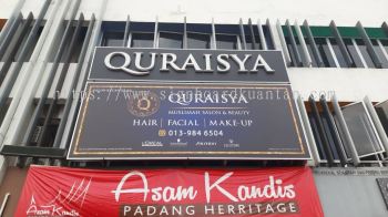 QURAISYA SALON & BEAUTY BILLBOARD SIGNBOARD/OUTDOOR 3D LED FONTLIT SIGNAGE SIGNBOARD AT KUANTAN 