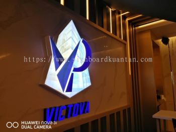 VICTOVA INDOOR 3D LED CONCEAL FRONTLIT SIGNAGE AT KUANTAN AIR PUTIH 