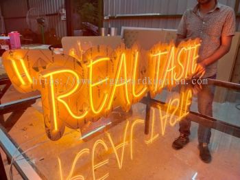 REAL TASTE INDOOR LED NEON SIGNAGE AT GREAT SIGN KUANTAN 