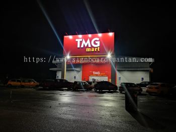 TMG MART BILLBOARD SIGNBOARD WITH 3D LED FRONTLIT LETTERING & LOGO AT KUANTAN 