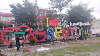 I LOVE BENTONG OUTDOOR 3D ALUMINIUM CONCEAL FRONTLIT LETTERING AND LOGO AT BENTONG PAHANG 