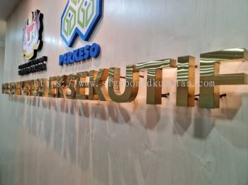 CHIEF EXECUTIVE OFFIVE INDOOR 3D LED BACKLIT LETTERING & 3D LETTERING SIGNAGE AT KUANTAN SEMAMBU