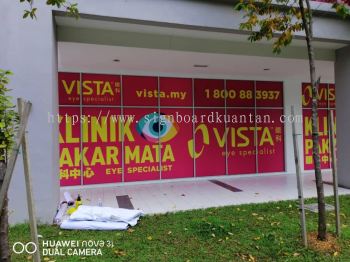 VISTA EYE SPECIALIST INKJET PRINTING GLASS STICKER AT KUANTAN SEMAMBU 