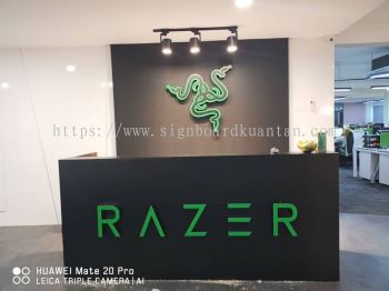 RAZER GAMING INDOOR 3D LED BOXUP LETTERING & LOGO SIGNAGE AT KUANTAN SEMAMBU 