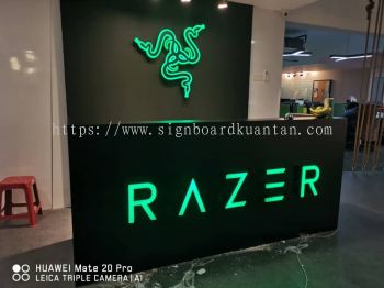 RAZER GAMING INDOOR 3D LED BOXUP LETTERING & LOGO SIGNAGE AT KUANTAN SEMAMBU 