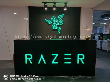 RAZER GAMING INDOOR 3D LED BOXUP LETTERING & LOGO SIGNAGE AT KUANTAN SEMAMBU 