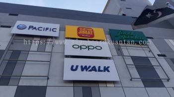 OPPO SHOPPING MALL OUTDOOR BILLBOARD BASE WITH 3D LED FRONTLIT SIGNAGE AT KUANTAN 