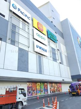 OPPO SHOPPING MALL OUTDOOR BILLBOARD BASE WITH 3D LED FRONTLIT SIGNAGE AT KUANTAN 