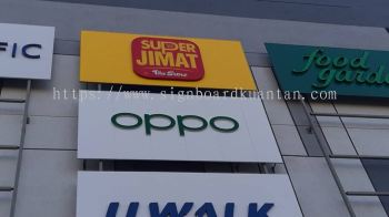 OPPO SHOPPING MALL OUTDOOR BILLBOARD BASE WITH 3D LED FRONTLIT SIGNAGE AT KUANTAN 