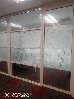 INDOOR OFFICE GLASS FROSTED STICKER AT KUANTAN AIR PUTIH 