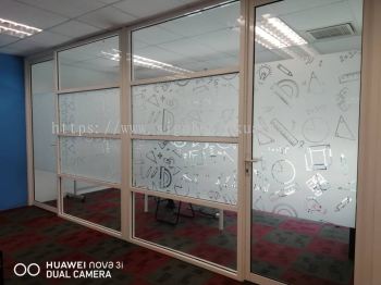 INDOOR OFFICE GLASS FROSTED STICKER AT KUANTAN AIR PUTIH 