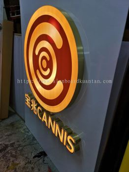 CANNIS INDOOR 3D LED FRONTLIT LETTERING & LOGO SIGNAGE AT KUANTAN AIR PUTIH 