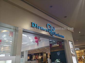 DIAMOND & PLATINUM INDOOR 3D LED FRONTLIT SIGNAGE AT KUANTAN AIR PUTIH 